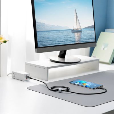 9. Baseus Pudding Series USB-C-Kabel – USB-C 100 W 1,2 m – Schwarz