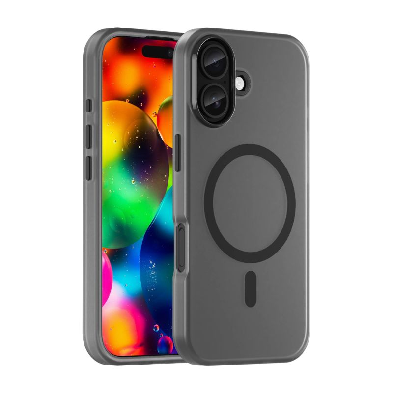 Magnetische Schleifhülle für iPhone 17, kompatibel mit MagSafe – Mattschwarz