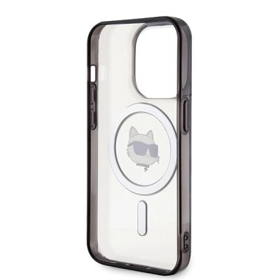 7. Karl Lagerfeld IML Choupette's Head MagSafe-Hülle für iPhone 15 Pro – transparent