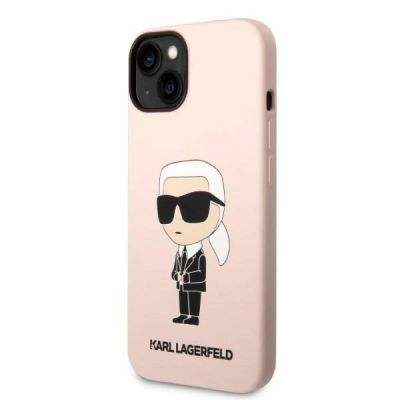 2. Karl Lagerfeld Silikon-Ikonik-Hülle für iPhone 13/14 – Pink