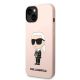2. Karl Lagerfeld Silikon-Ikonik-Hülle für iPhone 13/14 – Pink