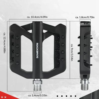 3. Rockbros RK01 Nylon-Fahrradpedale – Schwarz
