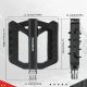 3. Rockbros RK01 Nylon-Fahrradpedale – Schwarz