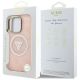 8. Guess IML Metal Glitter 4G Circle Triangle MagSafe Case für iPhone 16 Pro - Rosa