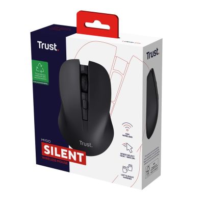 2. TRUST Mydo Silent kabellose schwarze Maus