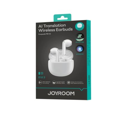 10. Joyroom JR-FB1 Funpods Bluetooth 6.0 In-Ear-Kopfhörer (TWS) mit KI-Funktionen – Weiß