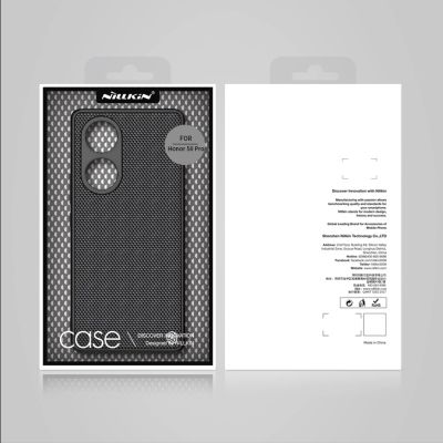 5. Nillkin Textured Case robuste, verstärkte Hülle mit Gelrahmen und Nylonrückseite für Honor 50 Pro schwarz