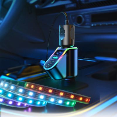 11. Joyroom Schnell-Autoladegerät 4in1 USB-A QC3.0 / 2xUSB-C PD 150W Schwarz (JR-CL21)