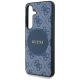 6. Guess 4G Round Patch Classic Logo MagSafe Hülle für Samsung Galaxy S25 Plus blau