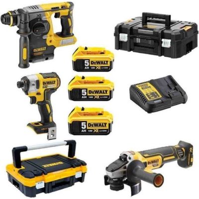 36. DEWALT DCK305P3T Elektrowerkzeug-Kombinationsset (DCF887+DCH273+DCG405)
