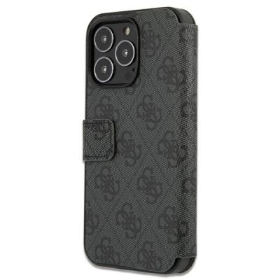 4. Guess GUBKP13X4GMGGR iPhone 13 Pro Max 6,7" grau/graues Buch 4G Big Metal Logo