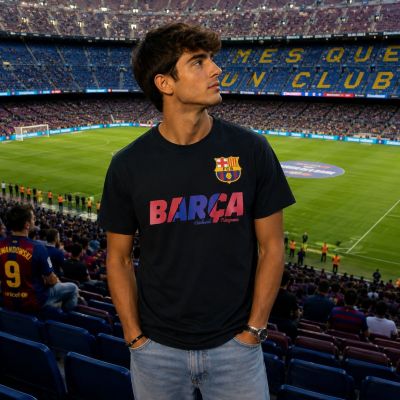 2. FC Barcelona Herren-Baumwoll-T-Shirt 5001CBSB