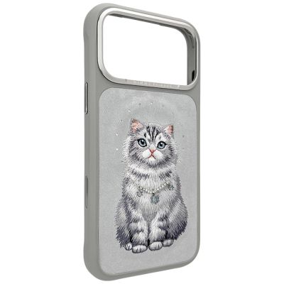 3. Nimmy Lucky Fashion Cat MagSafe Hülle für iPhone 17 Pro - Grau