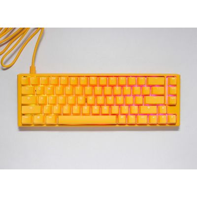 7. Ducky One 3 Yellow SF Gaming-Tastatur, USB, QWERTY, US-Englisch, Gelb