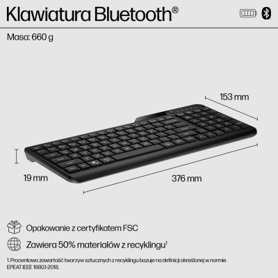 2. HP 460 Multi-Device Bluetooth-Tastatur, kabellos, Schwarz, 7N7B8AA