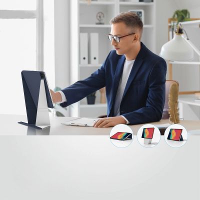 7. AmazingThing Matte Pro Mag Folio Hülle mit Ständer für iPad Air 13" M3/M4 (2025/2026) - Blau