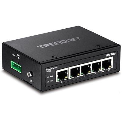 4. TRENDnet Industrie Switch 5 Port Gbit IP30 DIN-Schiene Metall