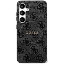Guess 4G Ring Classic Logo MagSafe Hülle für Samsung Galaxy S25 FE - Schwarz