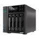 11. NAS Asustor AS6704T; Tower; 4x (3,5" SATA HDD/ 2,5" SSD); Intel Celeron N5105; 4 GB DDR4 SODIMM (max. 16 GB), 2x 2,5-GbE, 4x M.2 2280 NVMe PCIe 3.0, 2x USB 3.2 Gen, 1x HDMI 2.0b, 1x optionale 10-GbE-Karte