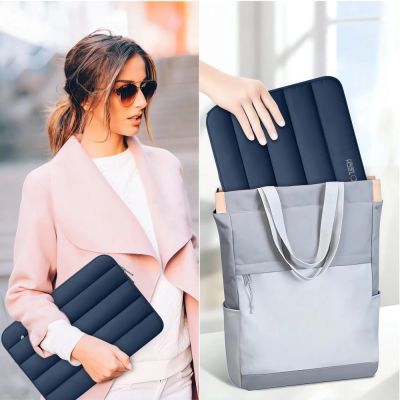 12. Tech-Protett Flauschige Laptoptasche 13-14 - Marineblau