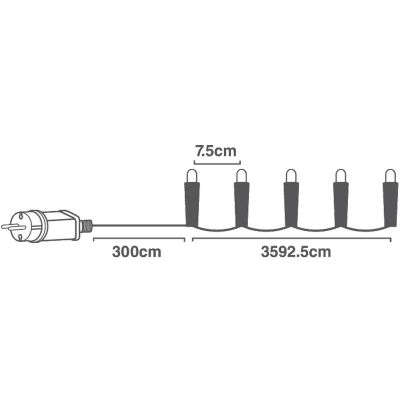 16. WEIHNACHTSBAUMBELEUCHTUNG LICHTERKETTE 480 LED TIMER WARMWEISS