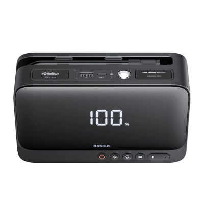 2. Starthilfe Baseus Super Energy BS-CH013 4in1 600A mit Taschenlampe / 6000mAh Powerbank / Kompressor - Schwarz