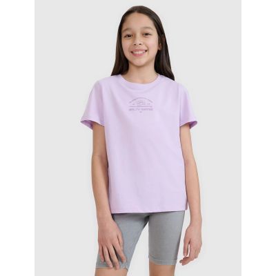 Mädchen-T-Shirt mit normalem Aufdruck 4F 4FJWSS25TTSHF1871-52S