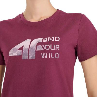 3. Damen-T-Shirt 4F F3496 Dunkelrosa 4FWAW26TTSHF3496 53S
