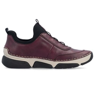 2. Komfortable Damen-Slipper in Bordeauxrot Rieker 45975-35