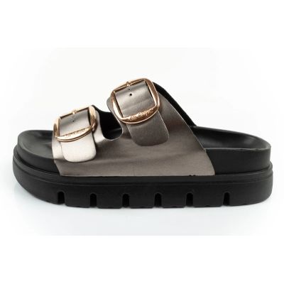 2. Lee Cooper Damenschuhe, Hausschuhe, silber, bequem, Plateau, modisch
