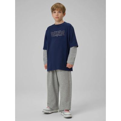 7. Lockeres Langarmshirt mit Aufdruck für Jungen 4F 4FJRSS26TLONM631-31S