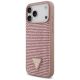 2. Guess Strass Dreieck Logo Hülle für iPhone 17 Pro Max - Rosa