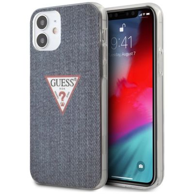 Guess GUHCP12SPCUJULDB iPhone 12 mini 5.4" Marine/Dunkelblau Hardcase Jeans Collection