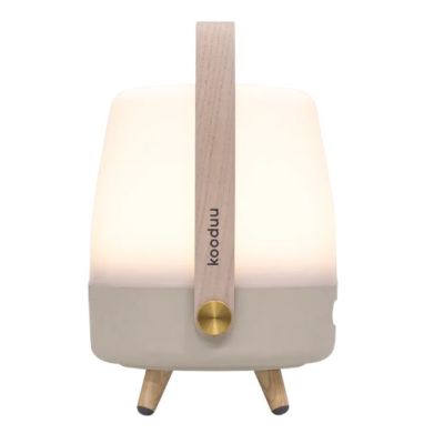 3. Kooduu Lite-up PLAY Mini tragbarer Mono-Lautsprecher Sand, Weiß, Holz 8 W
