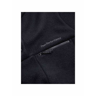 8. Peak Performance M Fleece Snap T-Neck Sweatshirt schwarz