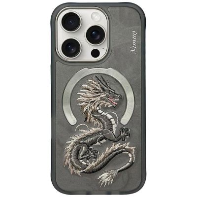 Nimmy Dragon MagSafe Case für iPhone 16 Pro Max - Grau