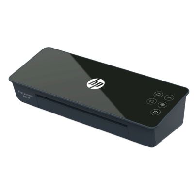 9. HP Laminiergerät PRO LAMINATOR 600 A4, kalt/heiß, Geschwindigkeit 60 cm/min + 15 Laminierfolien: 3x A4, 4x A5, 4x A6, 4x B-Card, schwarz