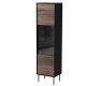 CORTINA Vitrine 53x40x182 schwarz/walnuss