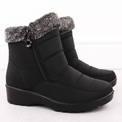 22. Damen-Schneestiefel mit Fellfutter, schwarz, Vinceza 86231