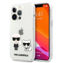 Transparente Karl Lagerfeld Karl & Choupette Hülle für iPhone 13 Pro / 13 - Transparent