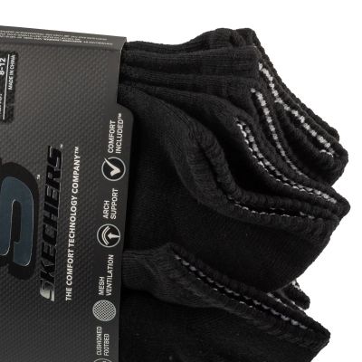2. Skechers 6er-Pack Unisex 1/2 Terry Crew Socken S118210-BLK Schwarz 41-46