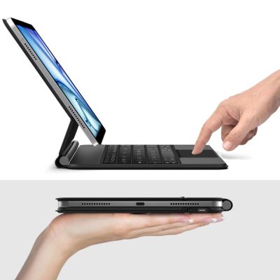 9. Tech-Protect Smartcase Magnetic mit Tastatur für iPad Air 10,9" 2020/2022 / iPad Air 11" 2024/2025 - Schwarz