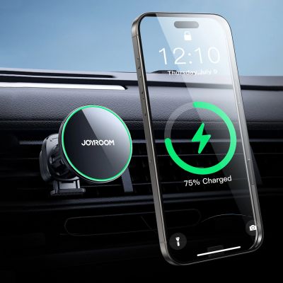11. Joyroom JR-ZS412 Halterung mit Qi2 15W Ladegerät, Auto, für Lüftungsschlitze - schwarz