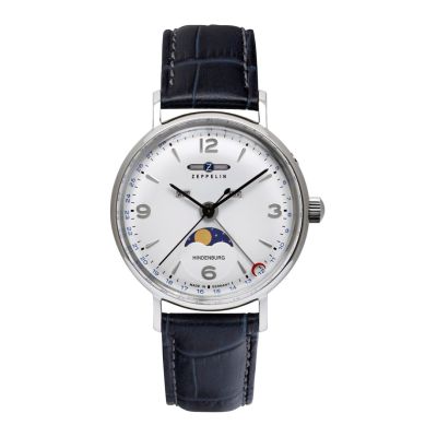 Zeppelin Hindenburg Moonphase 8077-1 WYP Uhr