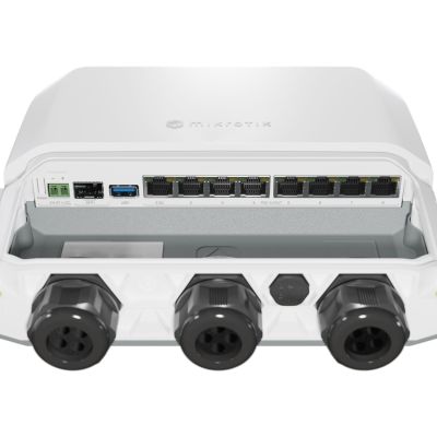 4. Mikrotik RB5009UPr+S+OUT Router 2,5-Gigabit-Ethernet, Gigabit-Ethernet Weiß