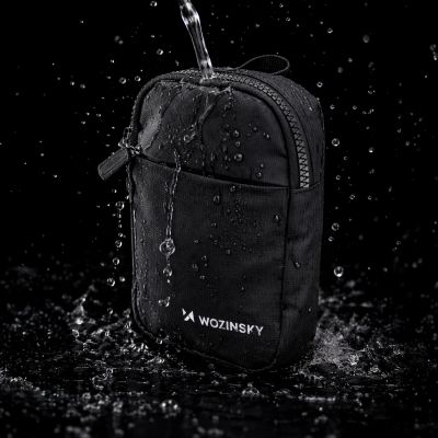 6. Wozinsky WMS-W1 Mini-Schultertasche, wasserdicht, zwei Fächer, für Unisex-Handys – Schwarz