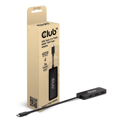 Club3D MST-Hub USB 3.2 Typ C > 3x HDMI 4K60Hz St/Bu Einzelhandel