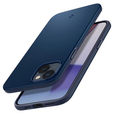 6. Spigen Thin Fit Hülle für iPhone 14 Plus – Blau