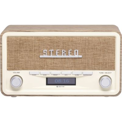 Retro-Radio Denver DAB-18, helles Holz