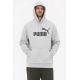 2. Grauer, modischer Sport-Hoodie von Puma aus Baumwolle mit Kängurumuster für Herren